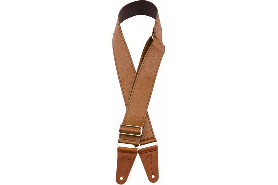 FENDER STRAP 2" TOOLED LEATHER BROWN Ремінь гітарний FE-0596 фото