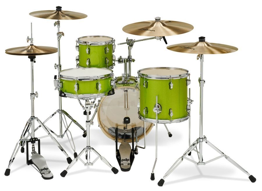 PDP PDNY1604EL New Yorker Shell Pack, 4-Piece Electric Green Sparkle Finish Ply PD-0146 фото