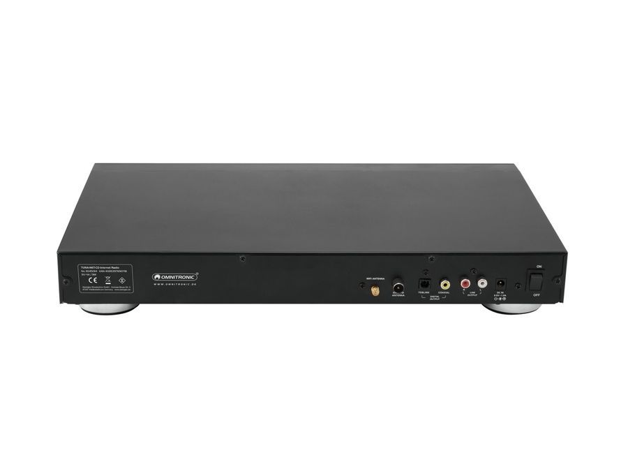 Медіа-програвач OMNITRONIC TUNA-NET-CD 19" Internet Radio with DAB+, Bluetooth and CD-Player OM-1139 фото