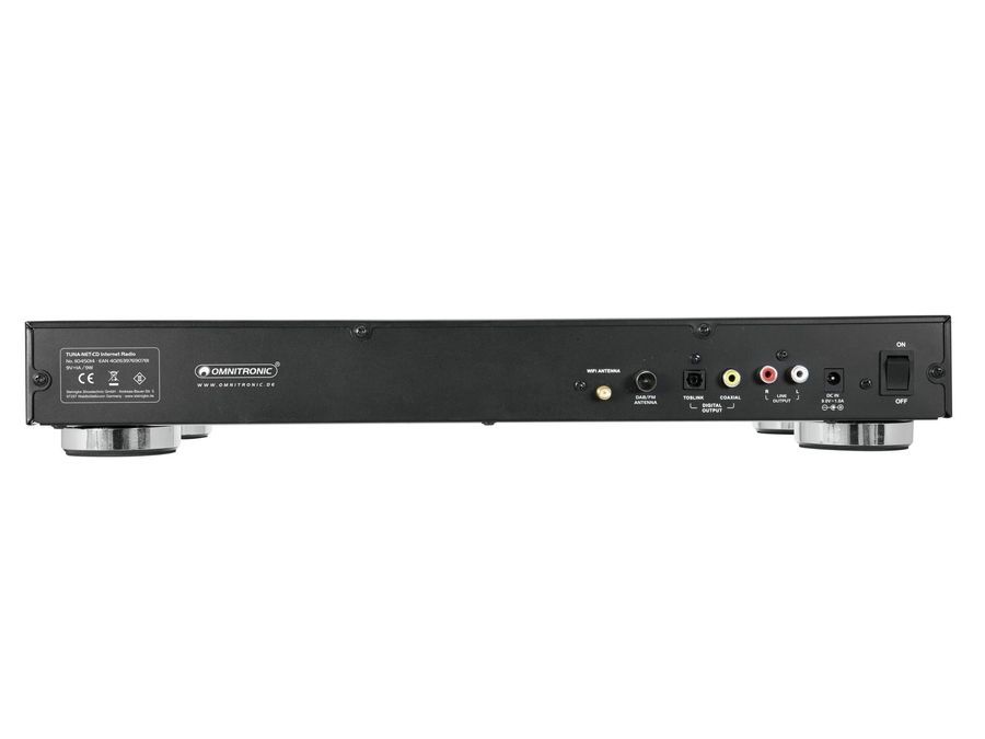 Медіа-програвач OMNITRONIC TUNA-NET-CD 19" Internet Radio with DAB+, Bluetooth and CD-Player OM-1139 фото