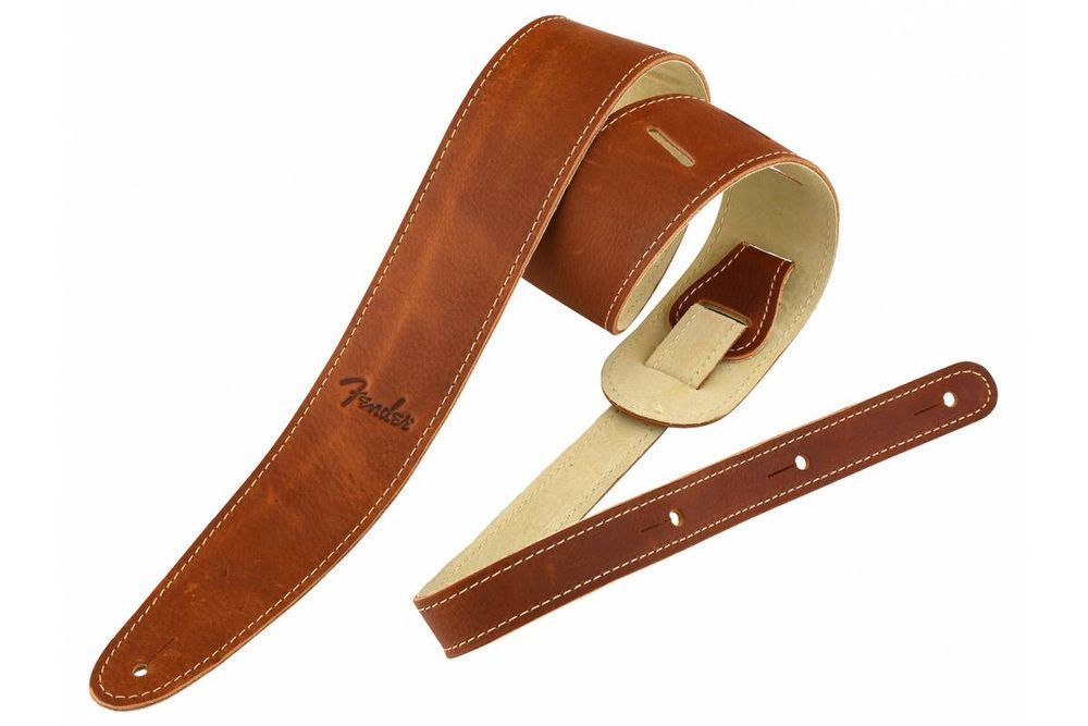 FENDER STRAP 2" BALL GLOVE LEATHER BROWN Ремінь гітарний FE-0576 фото