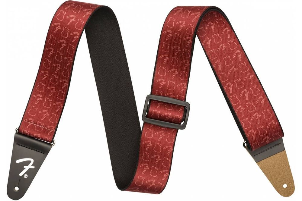 FENDER STRAP 2" ICON STRAP TELE BURGUNDY Ремінь гітарний FE-0581 фото