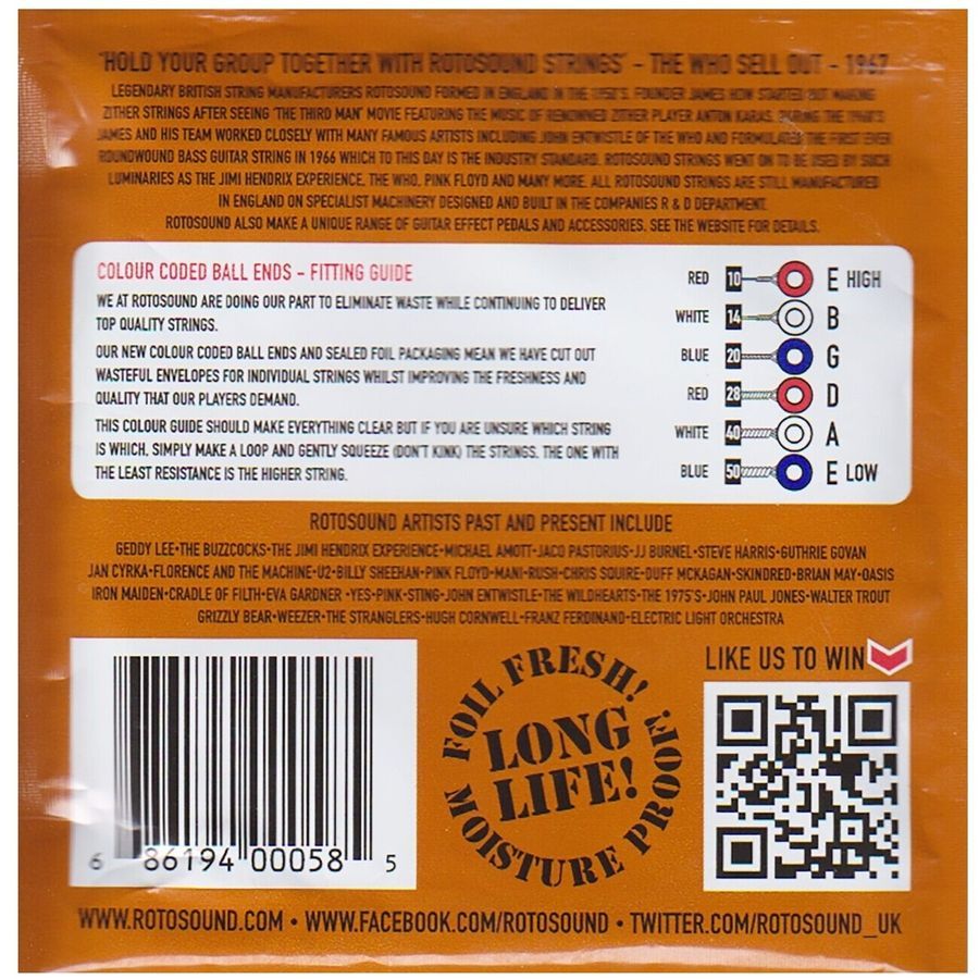 Струни Rotosound JK10 RS-0126 фото