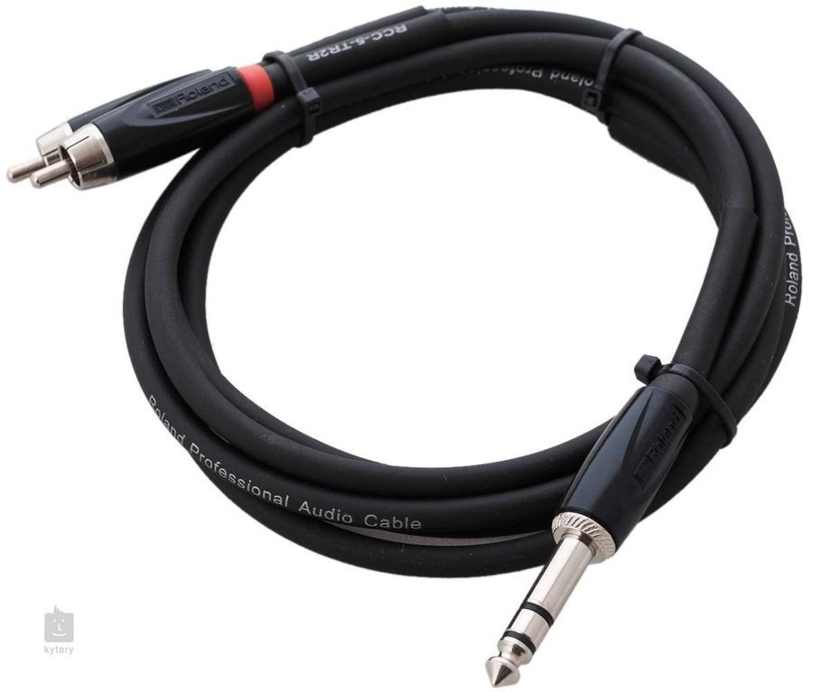 Кабель 2x RCA до стерео "Джек" 6,3 мм Roland RCC-5-TR2R (1,5 метри) RO-2208 фото