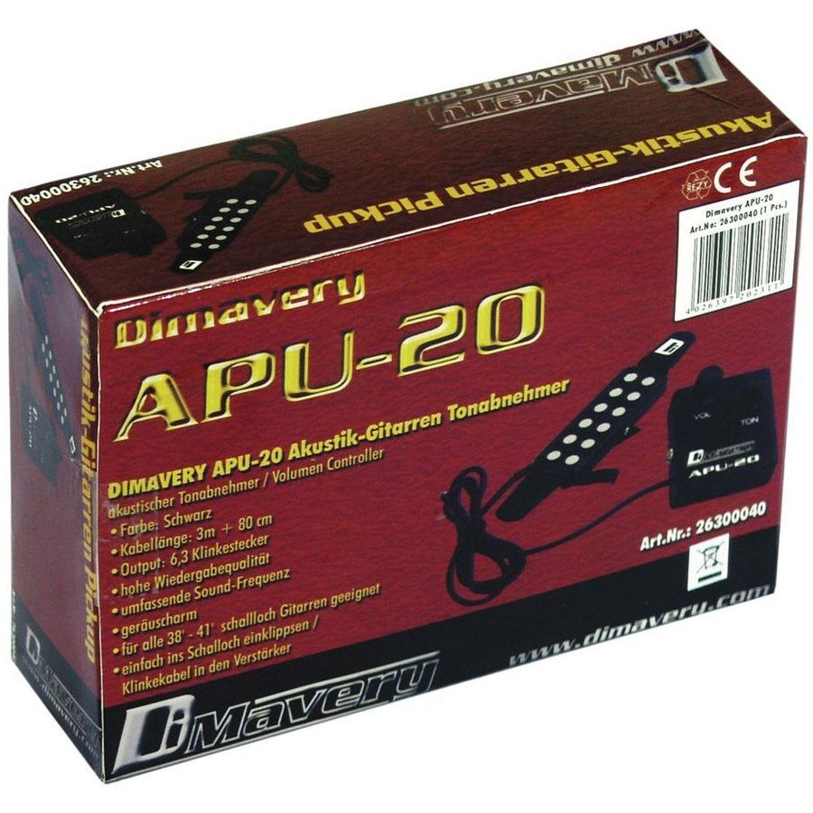 Звукознімач Dimavery APU 20 QH/6A DV-0013 фото