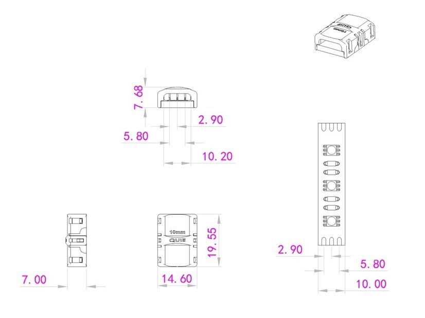 EUROLITE LED Strip Connector 3Pin 10mm EL-1080 фото