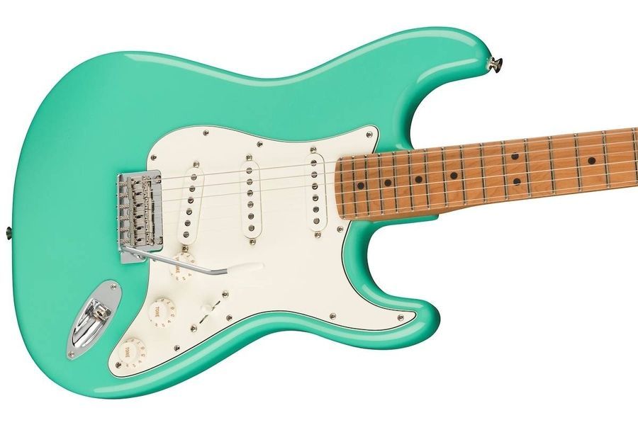 FENDER PLAYER STRAT LTD ROASTED MAPLE MN SEAFOAM GREEN Электрогитара FE-0514 фото