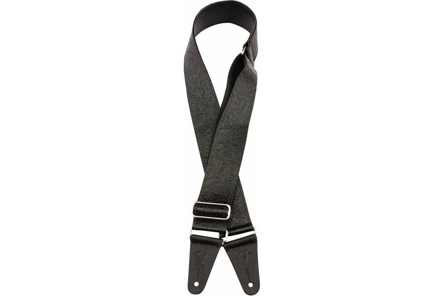 FENDER STRAP 2" TOOLED LEATHER BLACK Ремінь гітарний FE-0595 фото