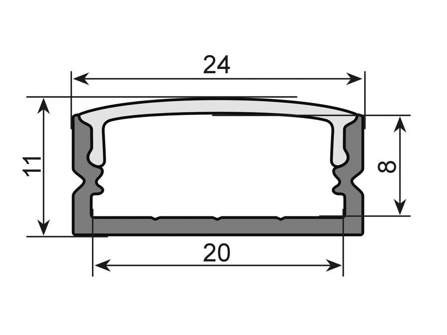 EUROLITE Cover for U-Profile 20mm milky 2m EL-0448 фото