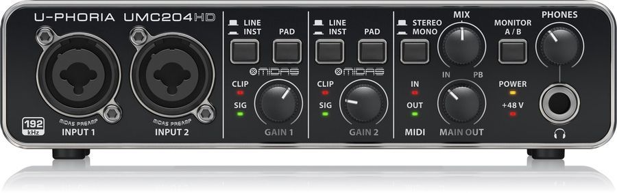 Аудіоінтерфейс Behringer U-Phoria UMC204HD BE-0793 фото