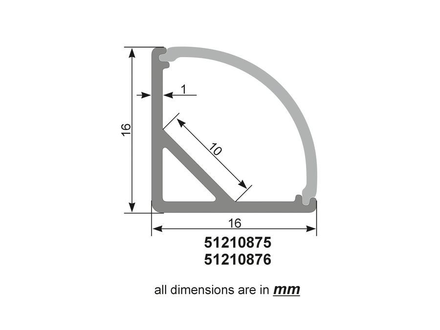 EUROLITE Cover for Corner-Profile milky 2m EL-0445 фото