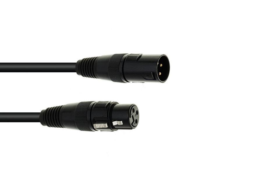 EUROLITE DMX cable XLR 3pin 1m bk EL-0509 фото