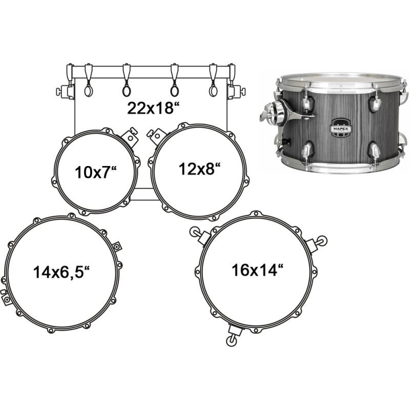 Ударна установка Mapex MA529SFGW (Shell Pack) MA-1485 фото