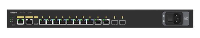 Комутатор NETGEAR M4250-10G2F-POE+ (GSM4212P) 10xGE (8xPoE), 2xSFP, 125Вт, AV Line, Керований L2 GSM4212P-100EUS фото