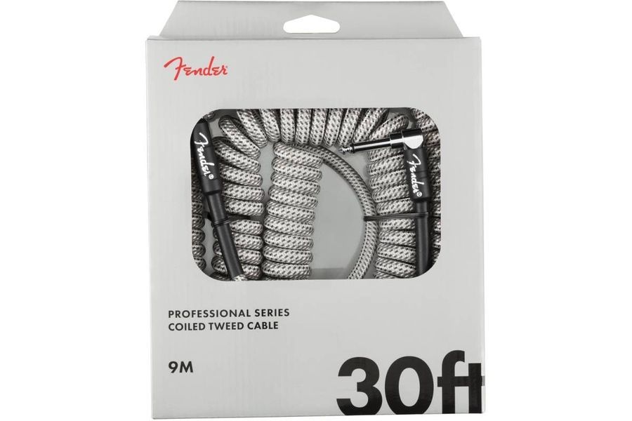 FENDER CABLE PROFESSIONAL COIL 30" WHITE TWEED Кабель інструментальний FE-0259 фото