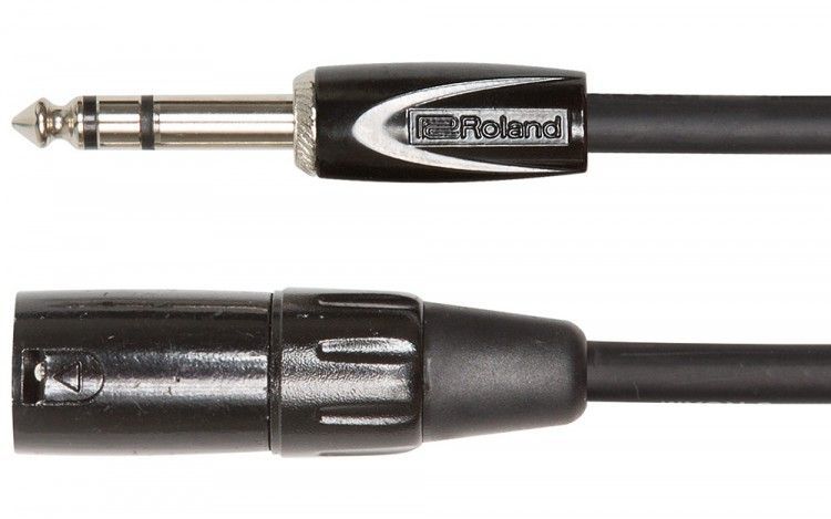 Симетричний комутаційний кабель 6.3 мм TRS "папа" до XLR "папа" Roland RCC-10-TRXМ (3 метри) RO-2237 фото