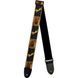 Ремінь гітарний Fender 2 Monogrammed Black/Yellow/Brown Strap FE-0005 фото 2