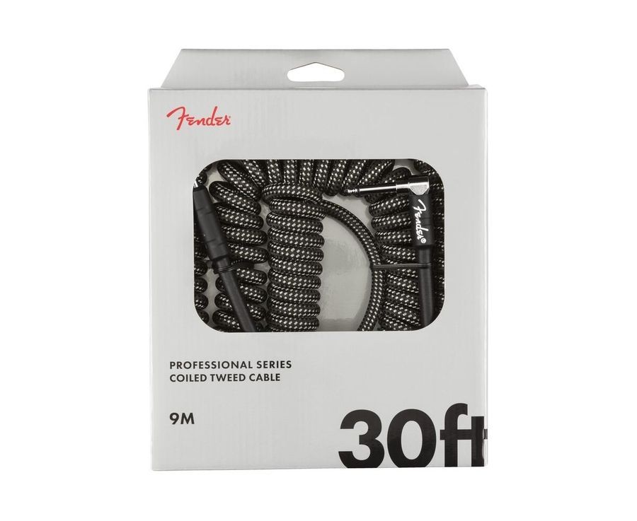 FENDER CABLE PROFESSIONAL COIL 30" GRAY TWEED Кабель инструментальный FE-0258 фото