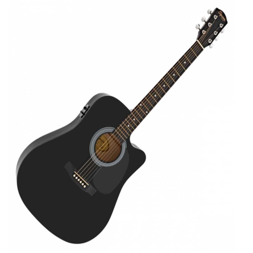 Електроакустична гітара Squier by Fender SA-150CE Black SQ-0016 фото