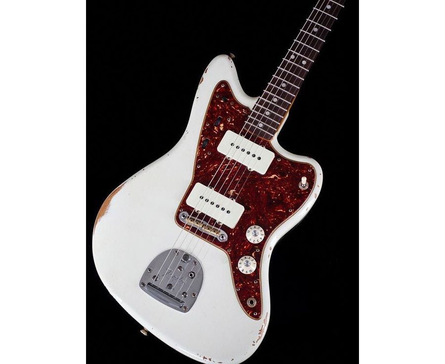 FENDER CUSTOM SHOP 1965 JAZZMASTER RELIC AGED OLYMPIC WHITE NAMM LIMITED Електрогітара FE-0295 фото