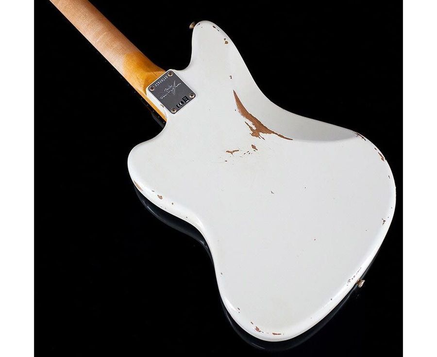 FENDER CUSTOM SHOP 1965 JAZZMASTER RELIC AGED OLYMPIC WHITE NAMM LIMITED Електрогітара FE-0295 фото