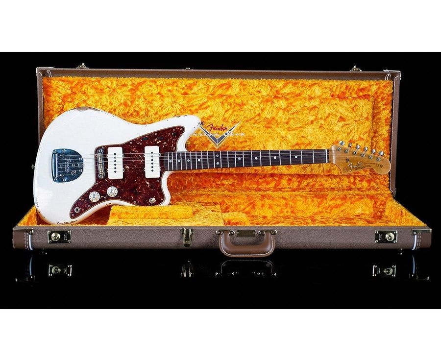 FENDER CUSTOM SHOP 1965 JAZZMASTER RELIC AGED OLYMPIC WHITE NAMM LIMITED Електрогітара FE-0295 фото