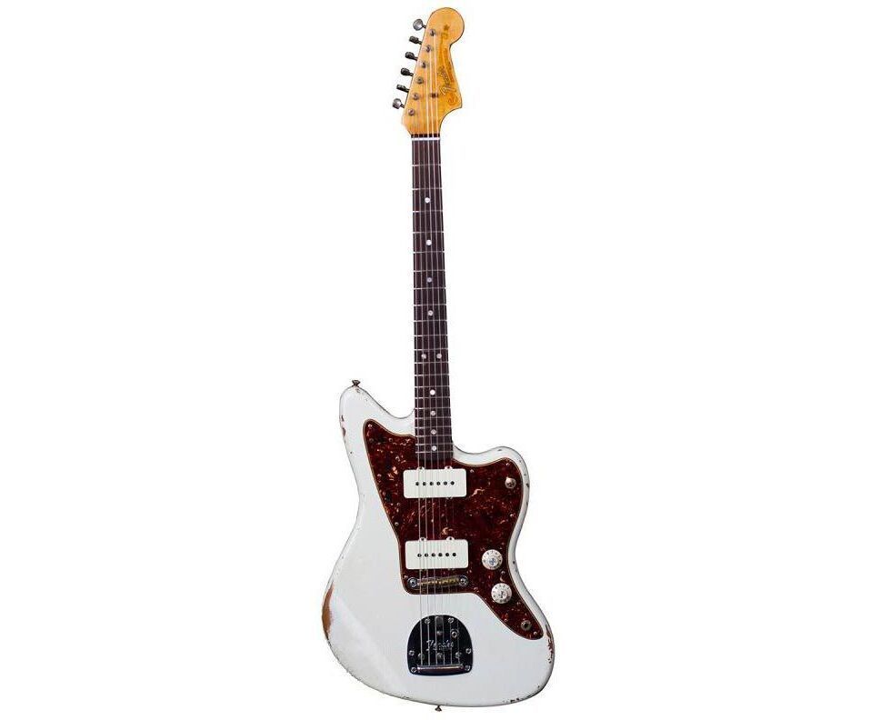 FENDER CUSTOM SHOP 1965 JAZZMASTER RELIC AGED OLYMPIC WHITE NAMM LIMITED Электрогитара FE-0295 фото