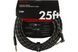FENDER CABLE DELUXE SERIES 25' ANGLED BLACK TWEED Кабель инструментальный FE-0256 фото 1