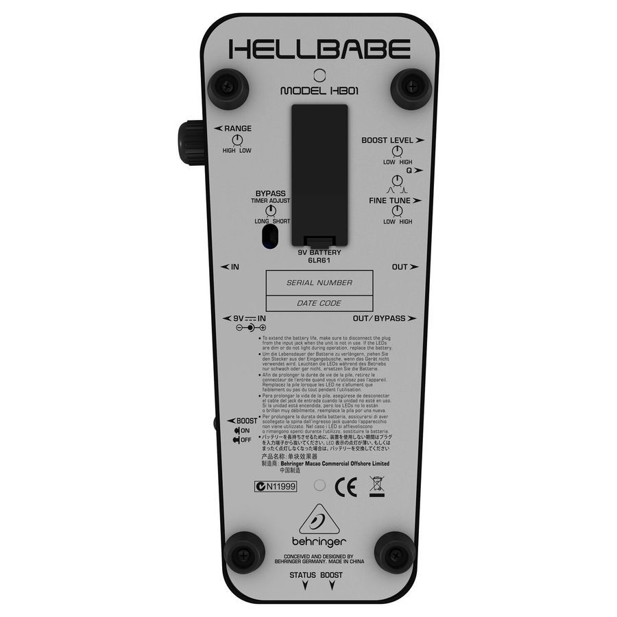 Ультимативная педаль Behringer Hellbabe HB01 BE-0340 фото