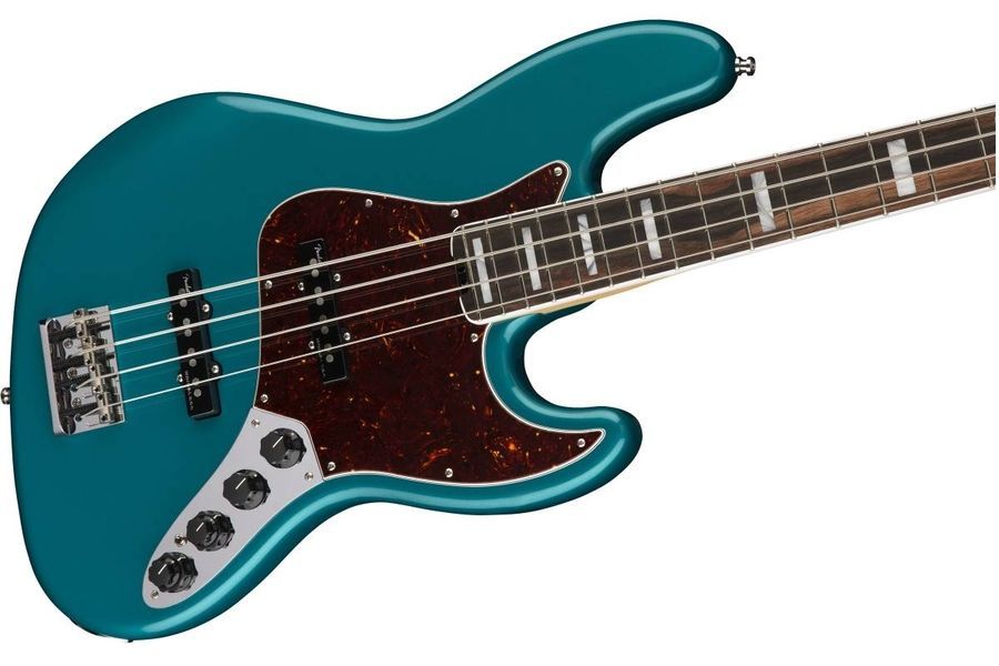 FENDER AMERICAN ELITE JAZZ BASS EBONY FRETBOARD OCEAN TURQOISE Бас-гитара FE-0188 фото