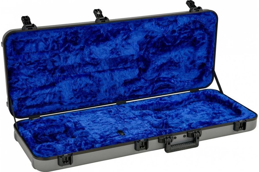 FENDER DELUXE MOLDED STRAT/TELE CASE SILVER/BLUE Кейс для электрогитары FE-0321 фото