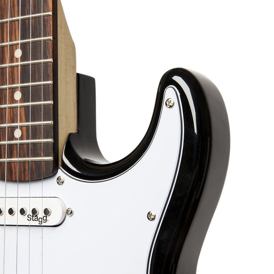 Електрогітара, форма: Stratocaster Stagg S300 BK ST-0552 фото