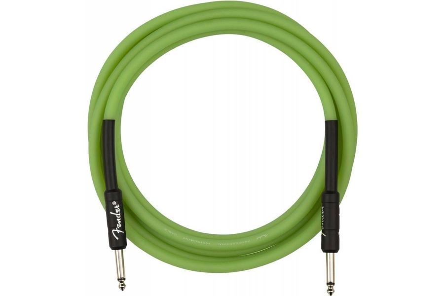 FENDER CABLE PROFESSIONAL SERIES 18.6' GLOW IN DARK GREEN Кабель інструментальний FE-0261 фото