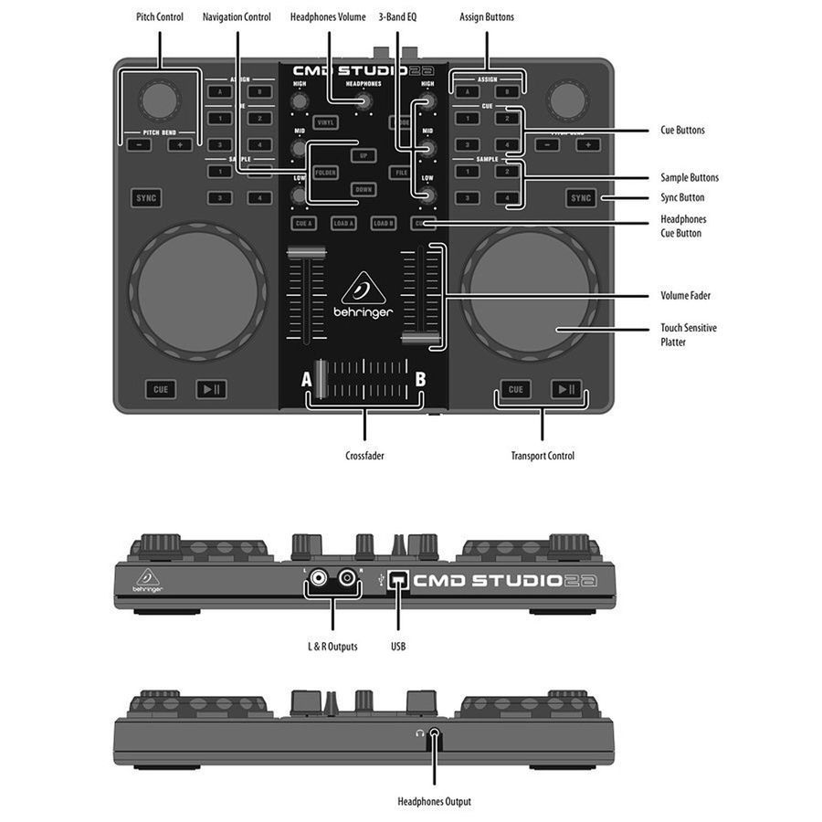 DJ MIDI-контроллер Behringer CMD STUDIO 2A BE-0174 фото