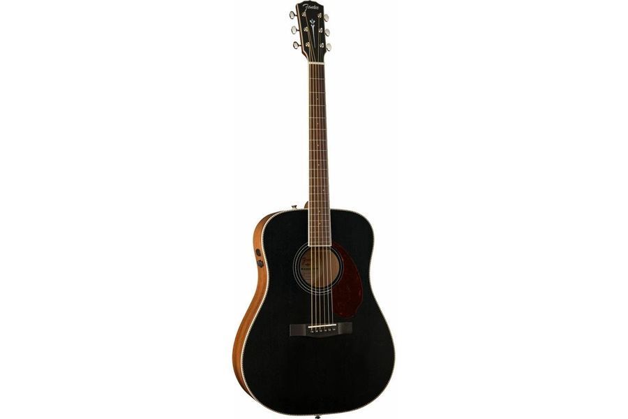 FENDER PM-1E DREADNOUGHT MAHOGANY BLACK TOP LTD Гитара электроакустическая FE-0541 фото