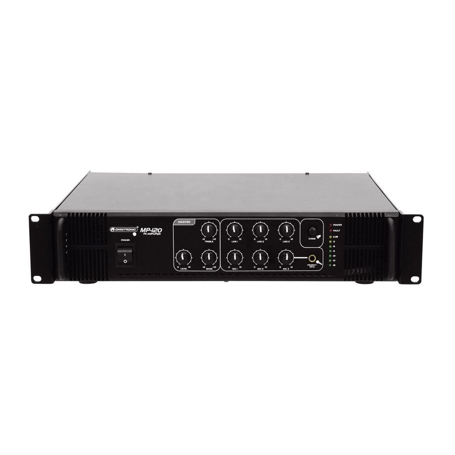 Трансляционный усилитель Omnitronic MP120 (80709620) OM-0881 фото