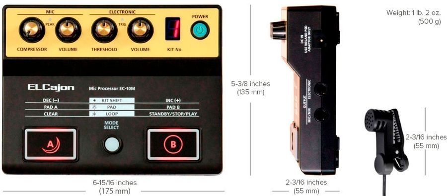 Процессор для кахона Roland EC-10M RO-2122 фото