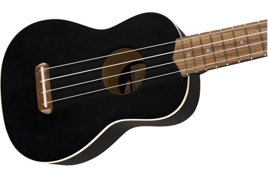 FENDER UKULELE VENICE SOPRANO BLACK WN Укулеле FE-0123 фото