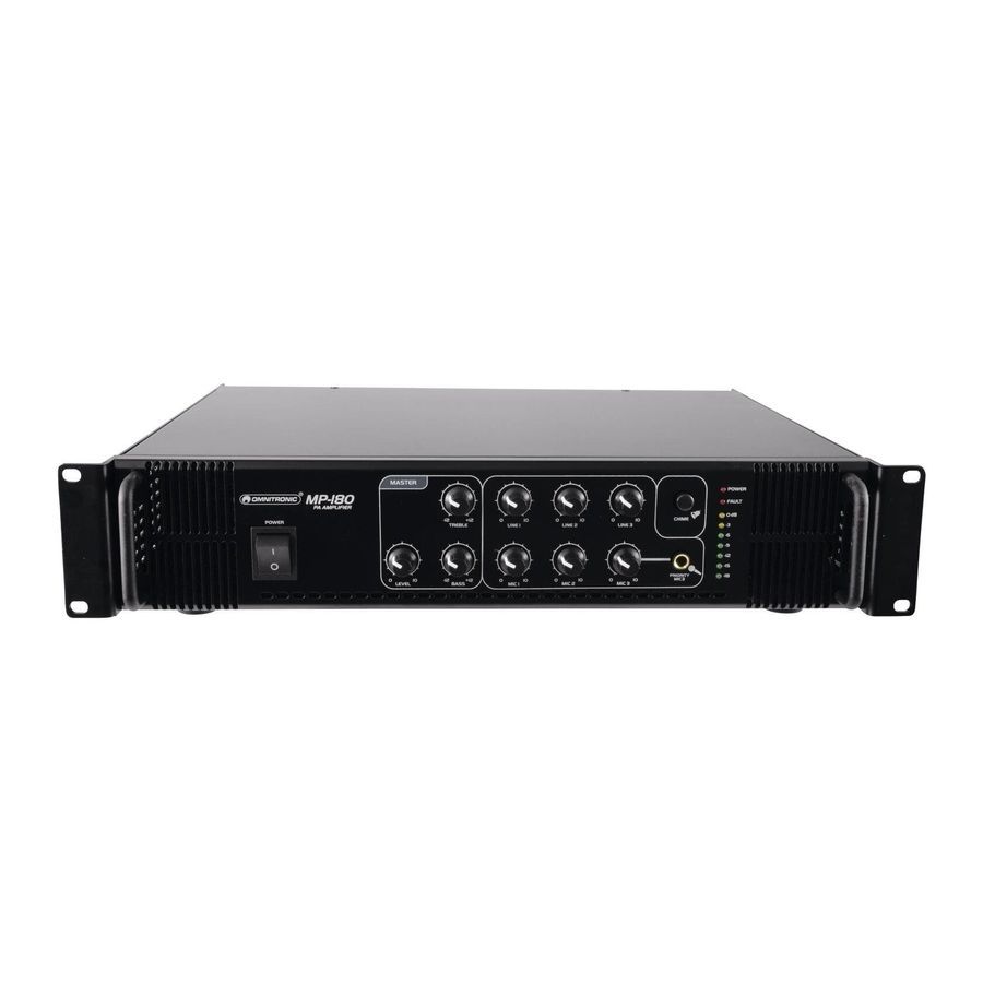 Трансляционный усилитель Omnitronic MP180 (80709630) OM-0882 фото