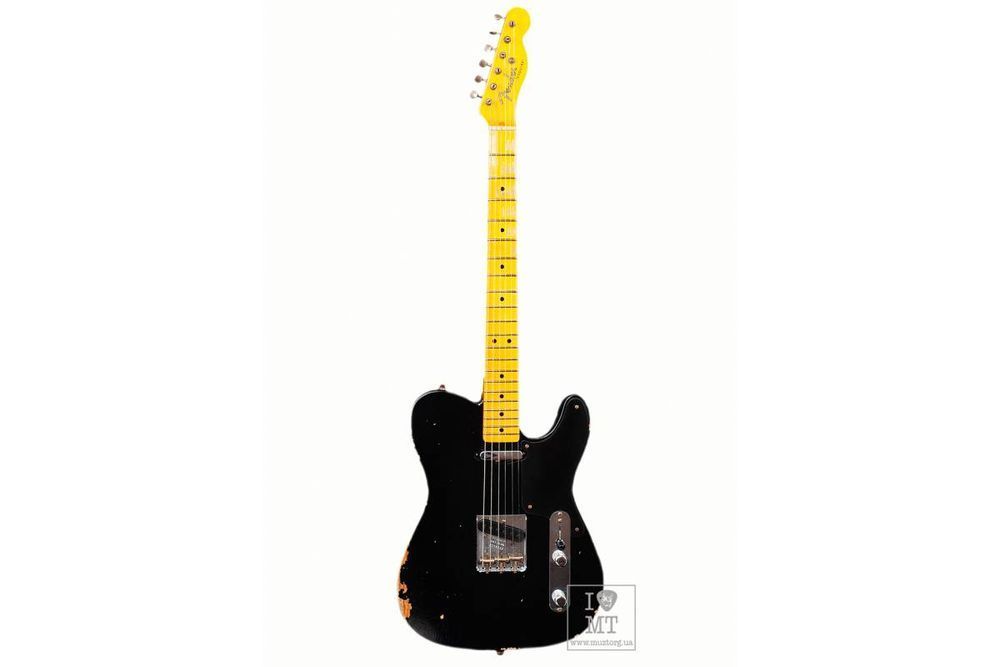FENDER CUSTOM SHOP ROASTED PINE DOUBLE ESQUIRE RELIC AGED BLACK Электрогитара FE-0315 фото