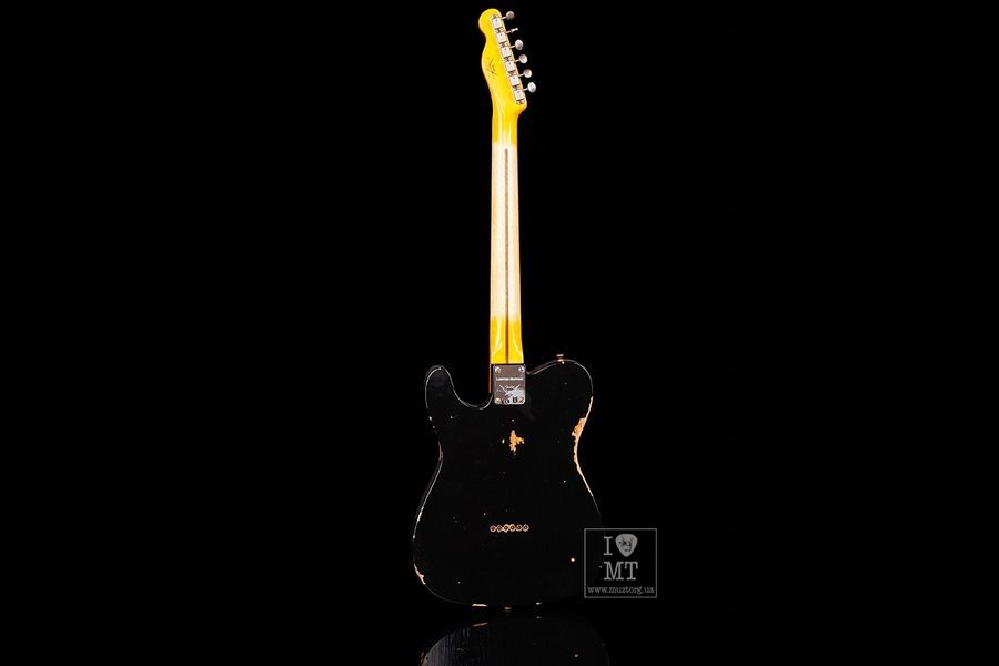 FENDER CUSTOM SHOP ROASTED PINE DOUBLE ESQUIRE RELIC AGED BLACK Электрогитара FE-0315 фото