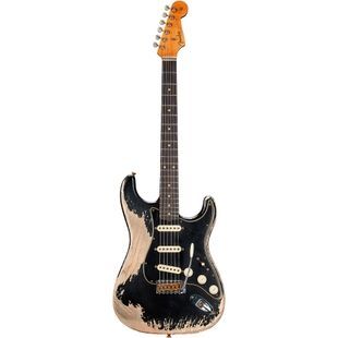 FENDER CUSTOM SHOP POBLANO STRATOCASTER SUPER HEAVY RELIC AGED BLACK Електрогітара FE-0313 фото