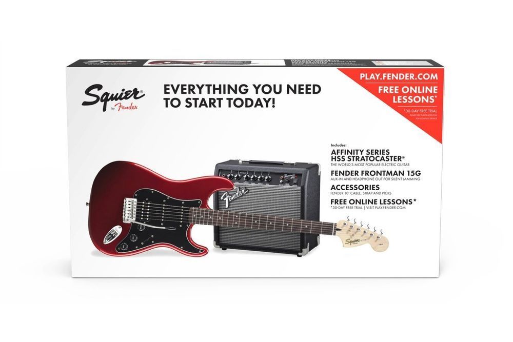 Гітарний набір Squier by Fender Strat Pack Candy Apple Red FE-0144 фото