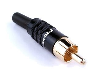 Штекер Proel MRCA25BK штирьовий (RCA тато), з чорною смугою, професійний PR-2435 фото