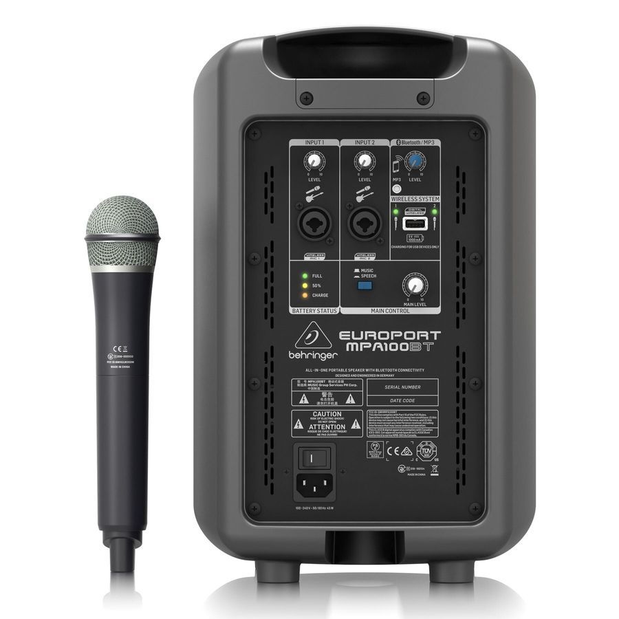 Портативная акустическая система Behringer Europort MPA100BT BE-0819 фото