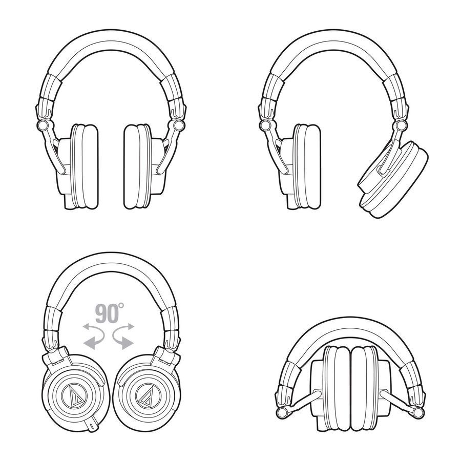 Студийные наушники Audio-Technica ATH-M50x WH AT-0125 фото
