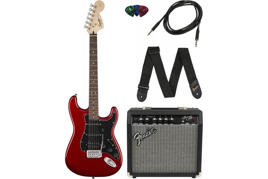 SQUIER by FENDER STRAT PACK HSS CANDY APPLE RED Гітарний набір SQ-0039 фото