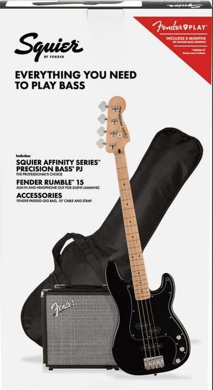 SQUIER by FENDER AFFINITY SERIES PJ BASS START PACK BLACK Гитарный набор SQ-0066 фото
