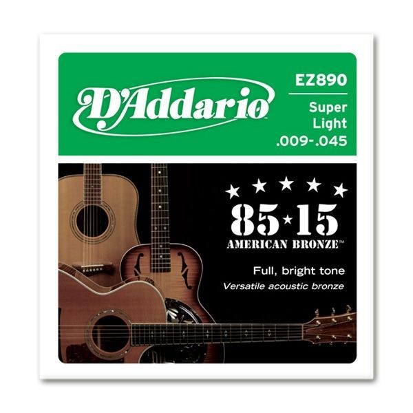 Струни для гітари D'Addario EZ890 85/15 BRONZE SUPER LIGHT (09-45) DA-0009 фото