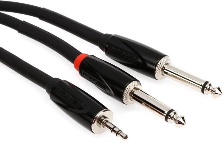 Кабель 2x моно "Джек" 6,3 мм до стерео "Джек" 3,5 мм Roland RCC-15-3528V2 (4,5 метри) RO-2861 фото